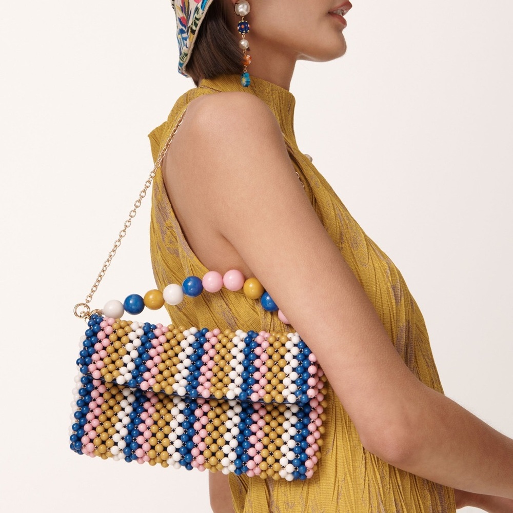Lele Sadoughi Multicolor Beaded Bag